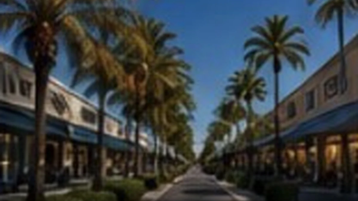 St. Armands Circle palm-lined shopping district