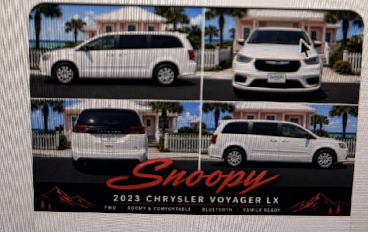 2023 Chrysler Voyager LX Snoopy family rental in Sarasota